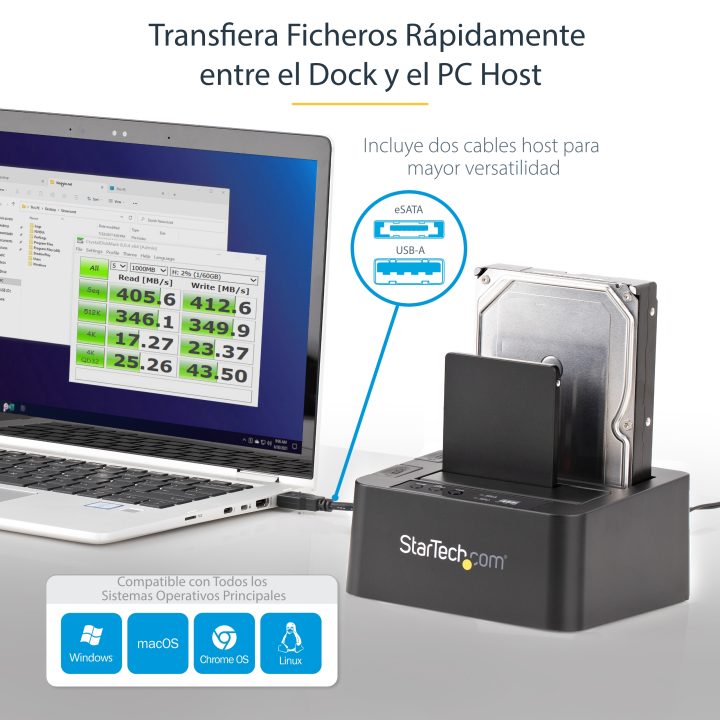 StarTech.com 2-Bay USB 3.0 (5Gbps) or eSATA Hard Drive Duplicator…