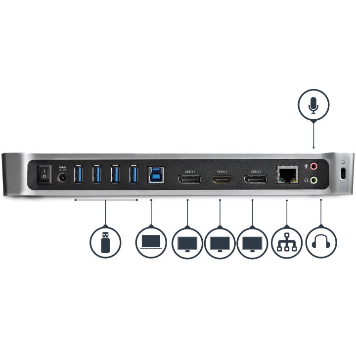 StarTech.com Docking Station USB 3.0 2x DisplayPort y HDMI 4K para 3…