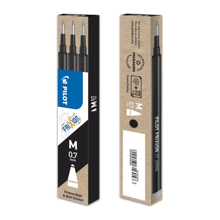 Pack 3 recambios FriXion preto Pilot bls-FR7-b-s3