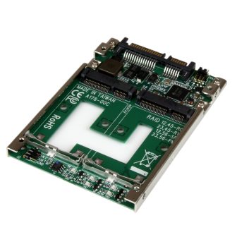 StarTech.com Adaptador Conversor de SSD mSATA Doble a SATA RAID de…