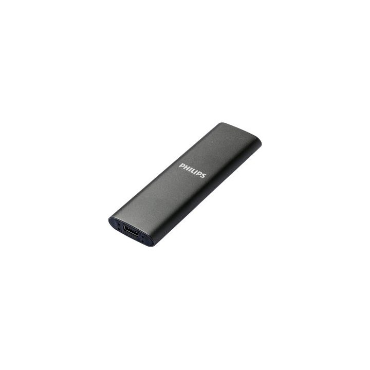 Disco duro externo SSD Philips ultra slim 500GB m.2 USB-C gris…