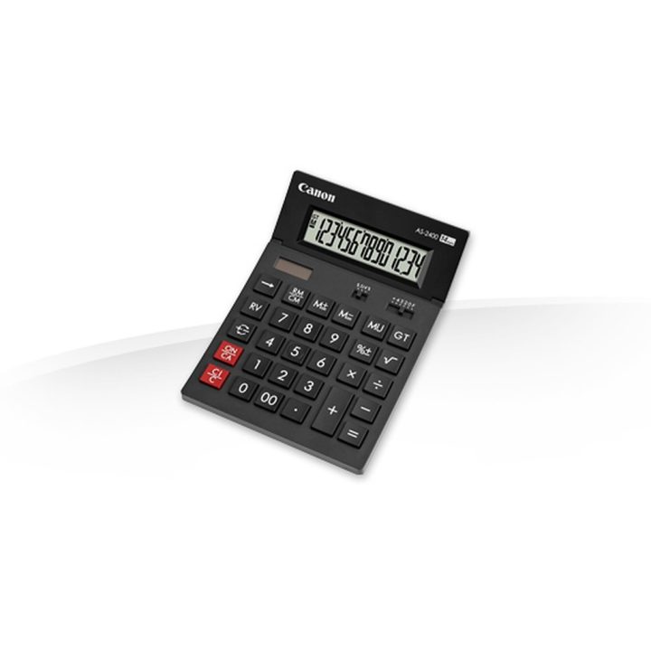 Canon AS-2400 Desktop Calculator Tilted Display Calculator Black