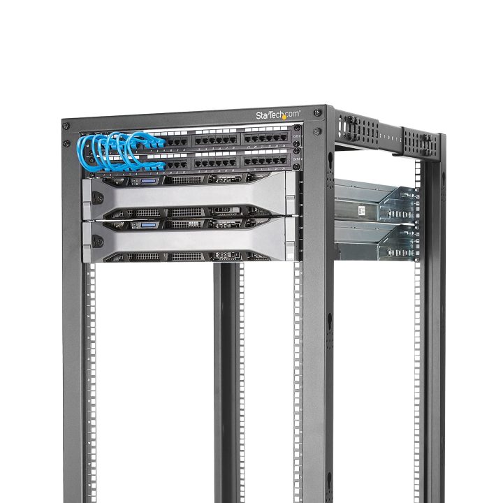 StarTech.com Rack Móvel de Estrutura Aberta de 4 Colunas 25U para…