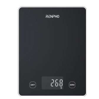 Renpho Calibra 1L Black Countertop Rectangular Kitchen Scale