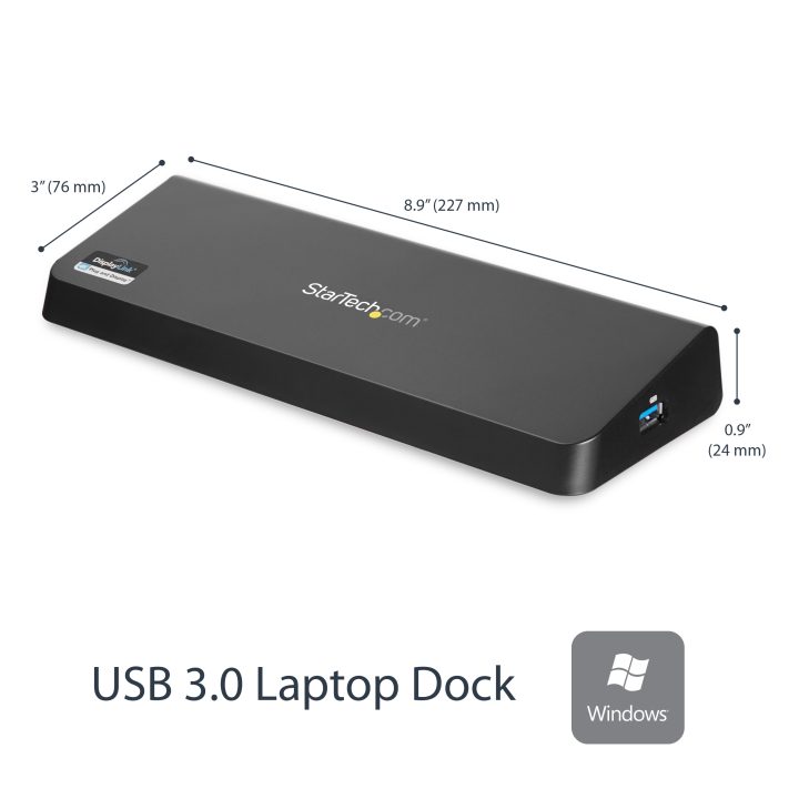 StarTech.com USB 3.0 Docking Station for 2 HDMI and DisplayPort 4K…
