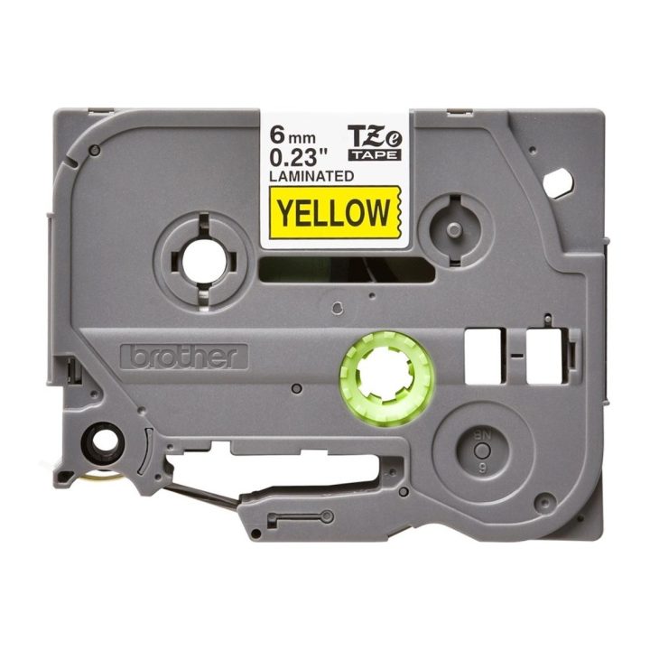 Brother TZE-611 fita para impressora de etiquetas Preto sobre amarelo