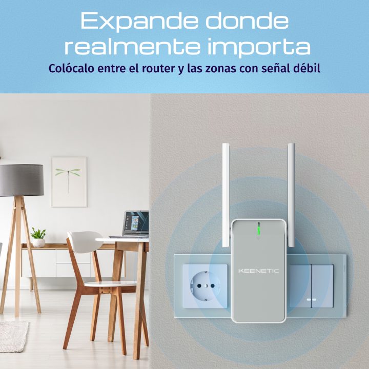 Keenetic Buddy 6 (KN-3411) Amplificador de cobertura Wi-Fi 6 Mesh…