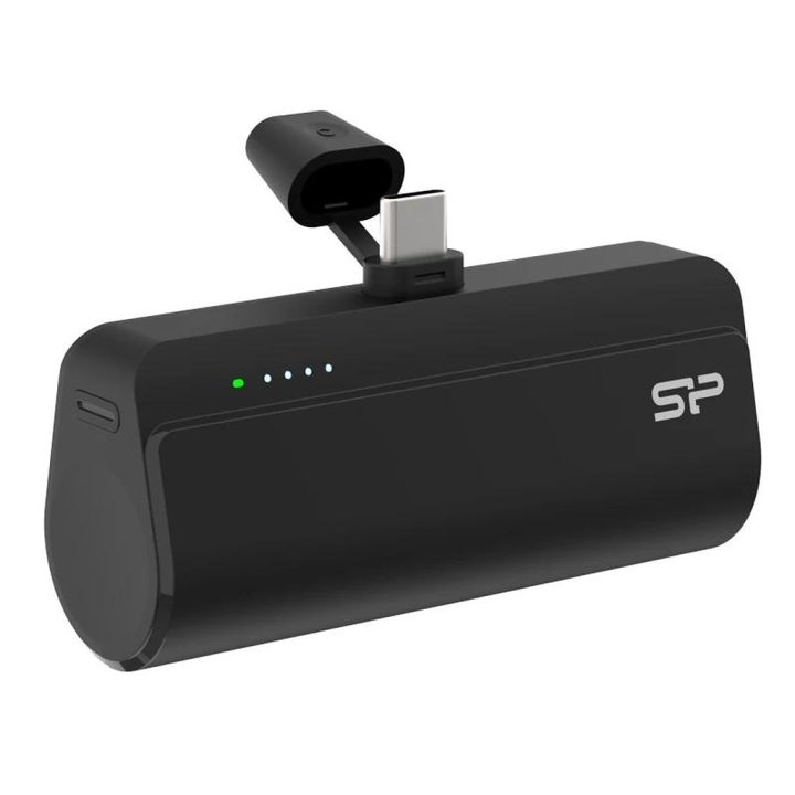 Powerbank Silicon Power QD50 5000mAh USB-C preto (SP5K0MAPBKQD500K)