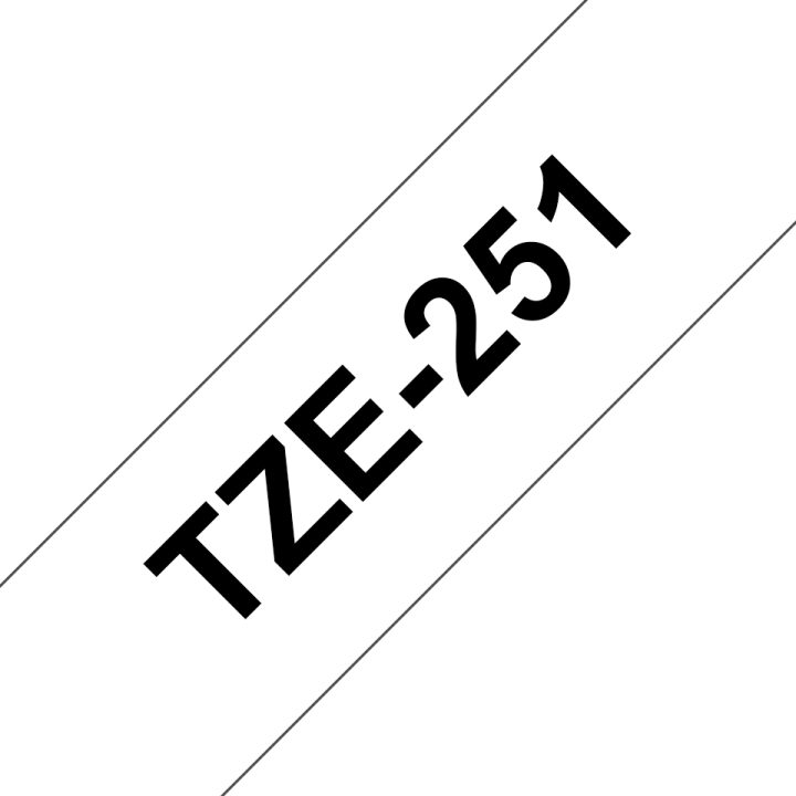 Brother TZE-251 fita para impressora de etiquetas Preto sobre branco