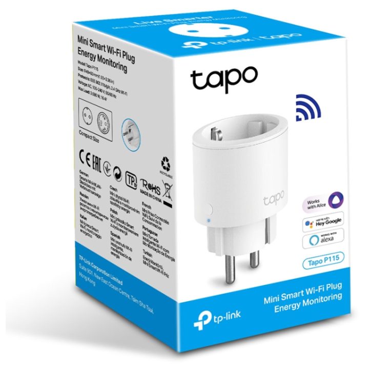TP-Link Tapo P115 ficha inteligente 3680 W Branca