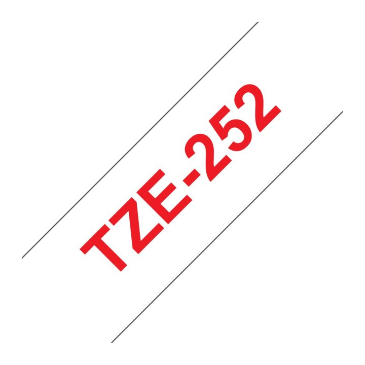 Brother TZE-252 fita para impressora de etiquetas Vermelho sobre…