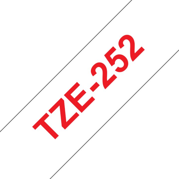 Brother TZE-252 fita para impressora de etiquetas Vermelho sobre…