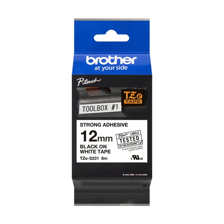 Brother TZE-S231 cinta para impresora de etiquetas Negro sobre blanco…