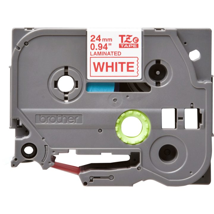 Brother TZE-252 Label Printer Tape Red on White