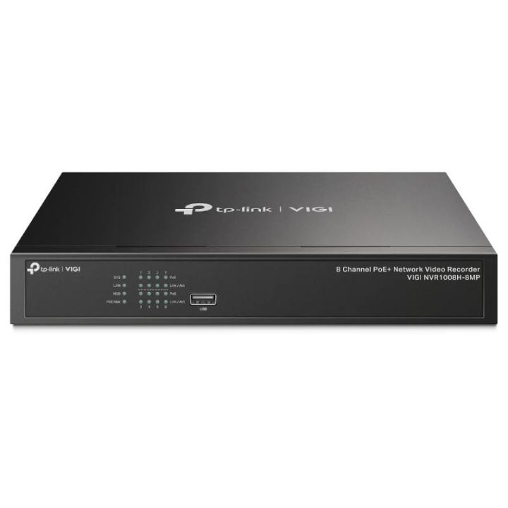 TP-Link VIGI NVR1008H-8MP Network Video Recorder (NVR) Black