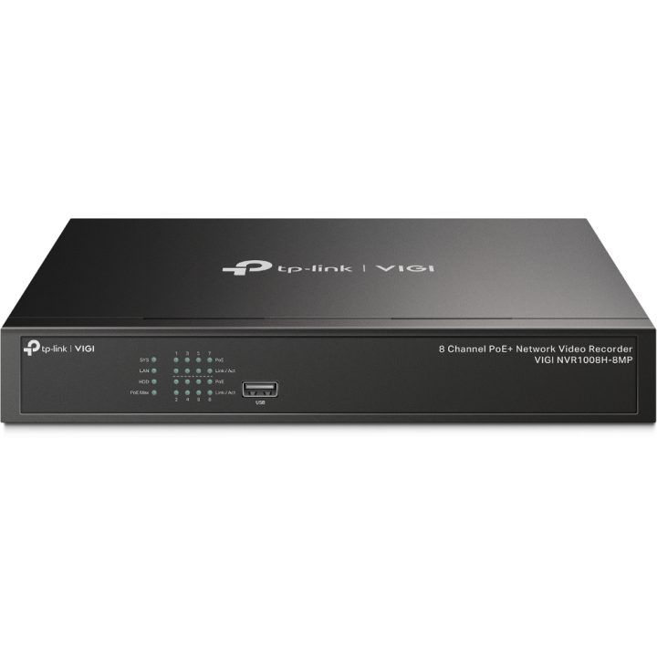 TP-Link VIGI NVR1008H-8MP Network Video Recorder (NVR) Black