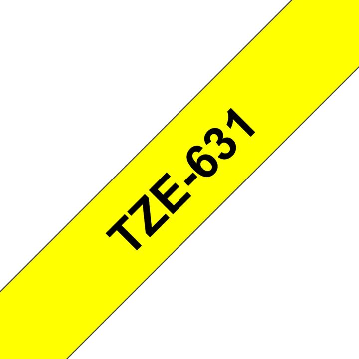 Brother TZE-631 Label Printer Tape Black on Yellow