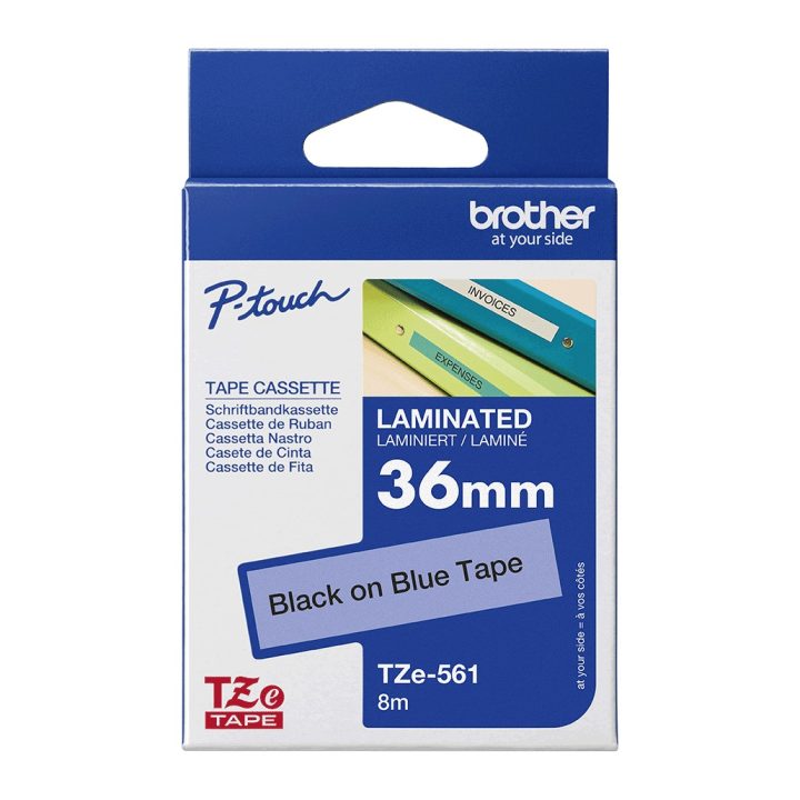 Brother TZE-561 Label Printer Tape Black on Blue