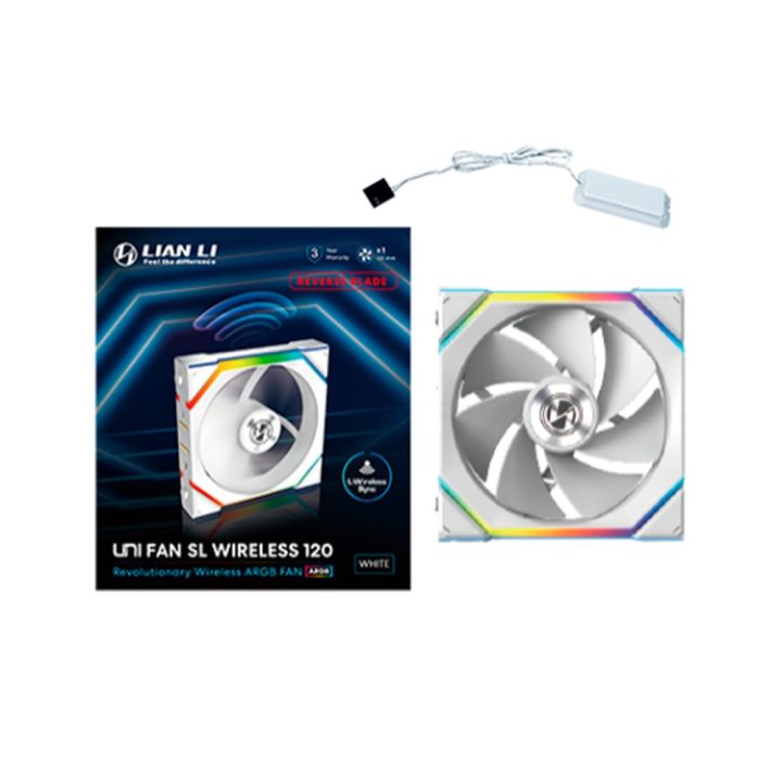 Lian Li UniFan SL Wireless RGB 120mm Case Fan White (G99.12RSL1W1W.00)