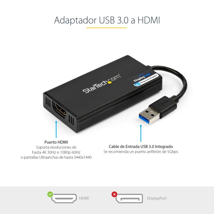 StarTech.com External USB 3.0 to HDMI Graphics Adapter - UltraHD 4K…