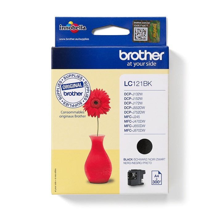 Brother LC121BK cartucho de tinta 1 unidade(s) Original Preto