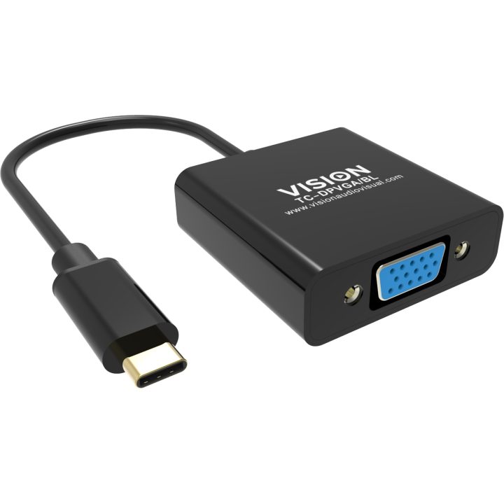 Vision Adaptador USB C para VGA: liga-se a USB C e tem um conector…