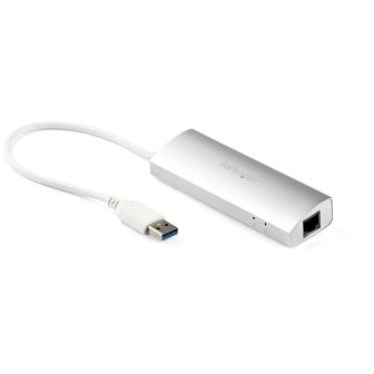 StarTech.com 3-Port USB 3.0 Hub with Gigabit Ethernet Adapter - USB-A…