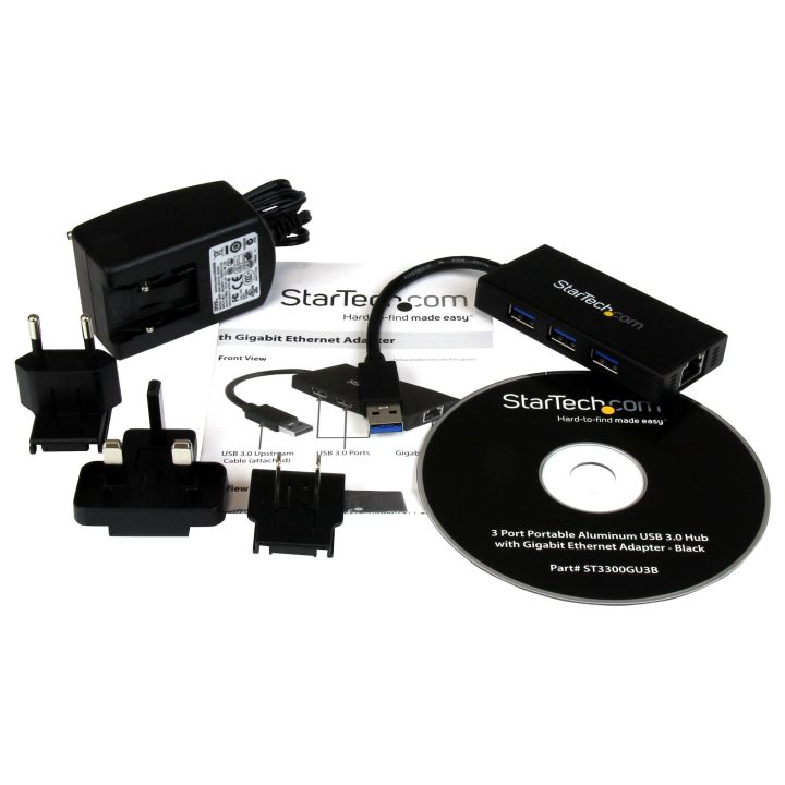 StarTech.com Aluminum USB 3.0 Hub with Cable - 5Gbps - 3-Port USB Hub…