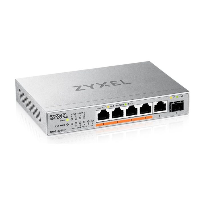 Zyxel XMG-105HP Não gerido 2.5G Ethernet (100/1000/2500) Alimentação…