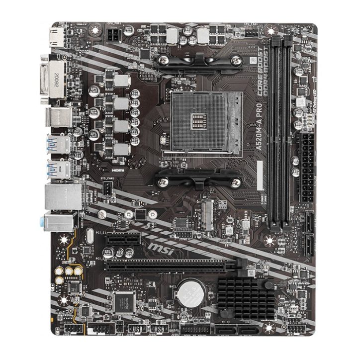 MSI A520M-A PRO motherboard AMD A520 Socket AM4 micro ATX