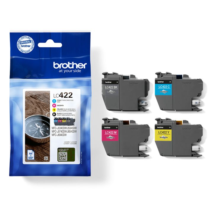 Brother LC422VAL cartucho de tinta 4 peça(s) Original Preto, Ciano…