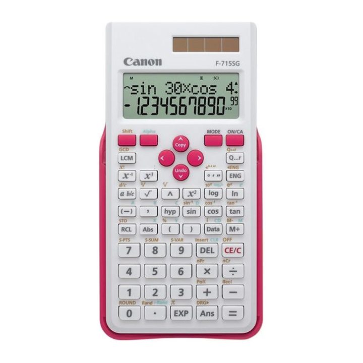 Canon F-715SG Calculadora de Bolso Calculadora Científica Rosa, Branco