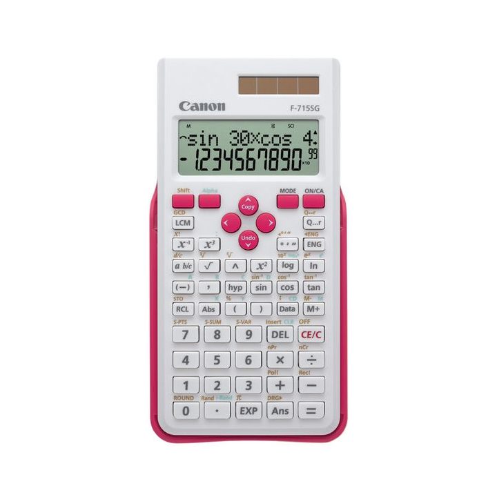 Canon F-715SG Calculadora de Bolso Calculadora Científica Rosa, Branco