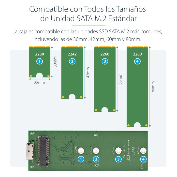 StarTech.com Caixa USB 3.0 (5Gbps) para SSD M.2 em Alumínio com UASP…