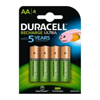 Duracell HR6 AA 4-pack Rechargeable Battery Nickel-metal hydride…