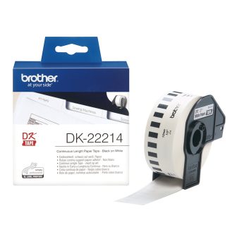 Brother DK-22214 Label Printer Tape Black on White