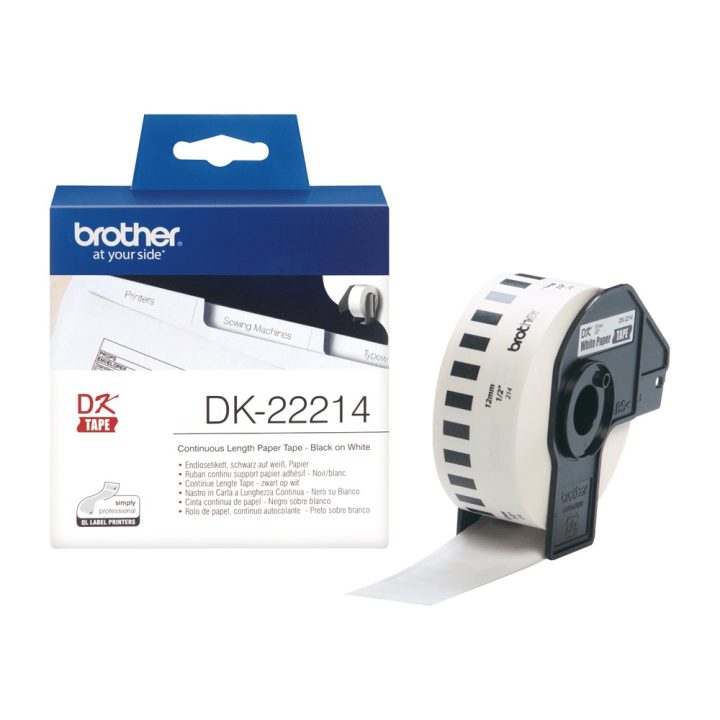 Brother DK-22214 cinta para impresora de etiquetas Negro sobre blanco