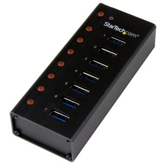 StarTech.com Concentrador USB 3.0 de 7 Puertos con Caja de Metal -…