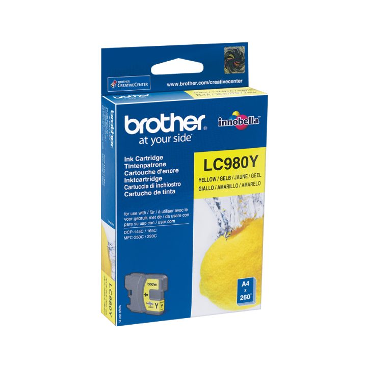 Brother LC980Y cartucho de tinta 1 peça(s) Original Amarelo