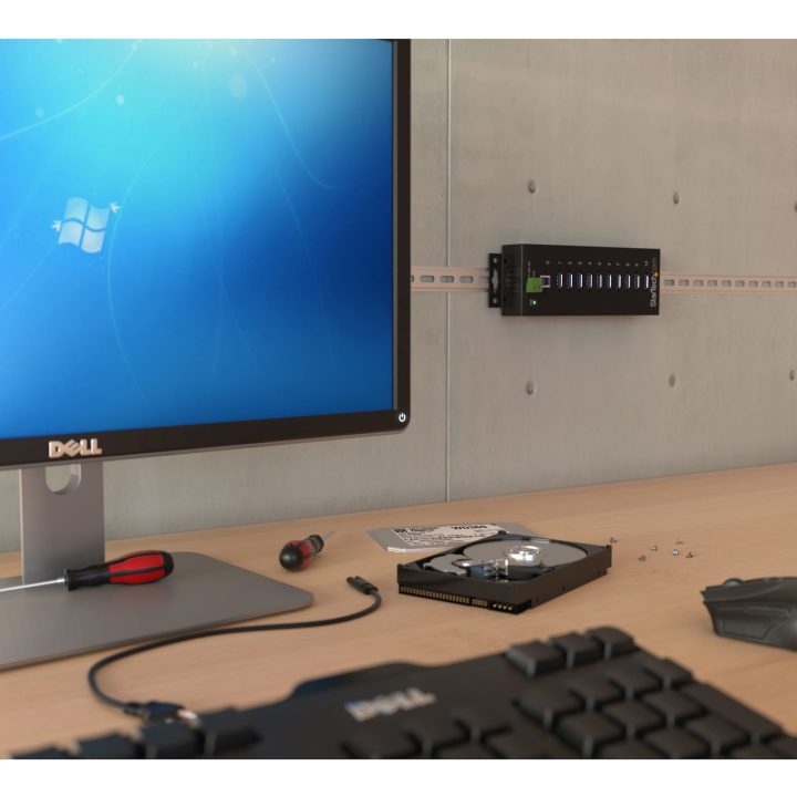 StarTech.com 10-Port Industrial USB 3.0 Hub - 5Gbps - USB-A Splitter…