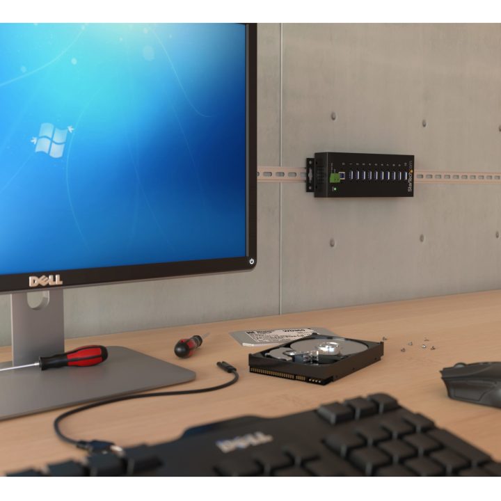 StarTech.com Hub Industrial de 10 Portas USB 3.0 - 5Gbps -…