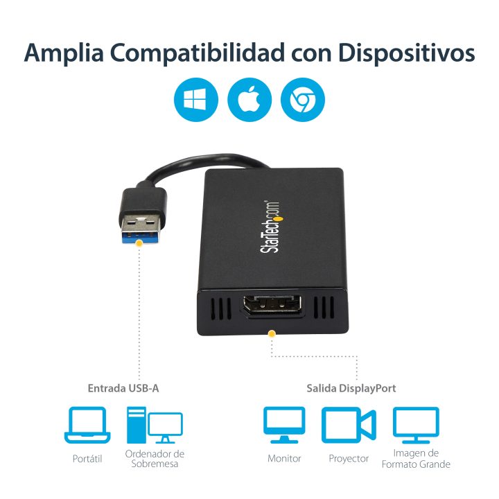 StarTech.com Adaptador USB 3.0 a DisplayPort 4K Ultra HD -…