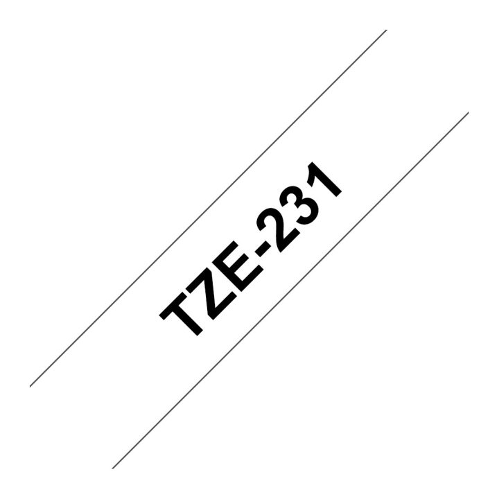 Brother TZE-231 Label Printer Tape Black on White