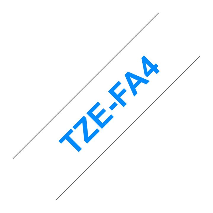 Brother TZE-FA4 cinta para impresora de etiquetas Azul sobre blanco