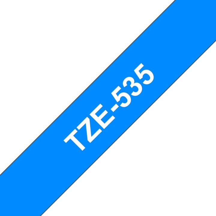 Brother TZE-535 Label Printer Tape White on Blue