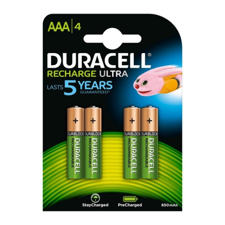 Duracell Pila Recargable HR03 AAA 900mAh Blister*4 (DURDLLR03P4B)