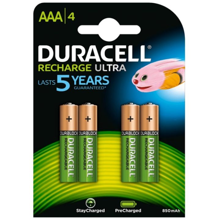 Duracell Pila Recargable HR03 AAA 900mAh Blister*4 (DURDLLR03P4B)