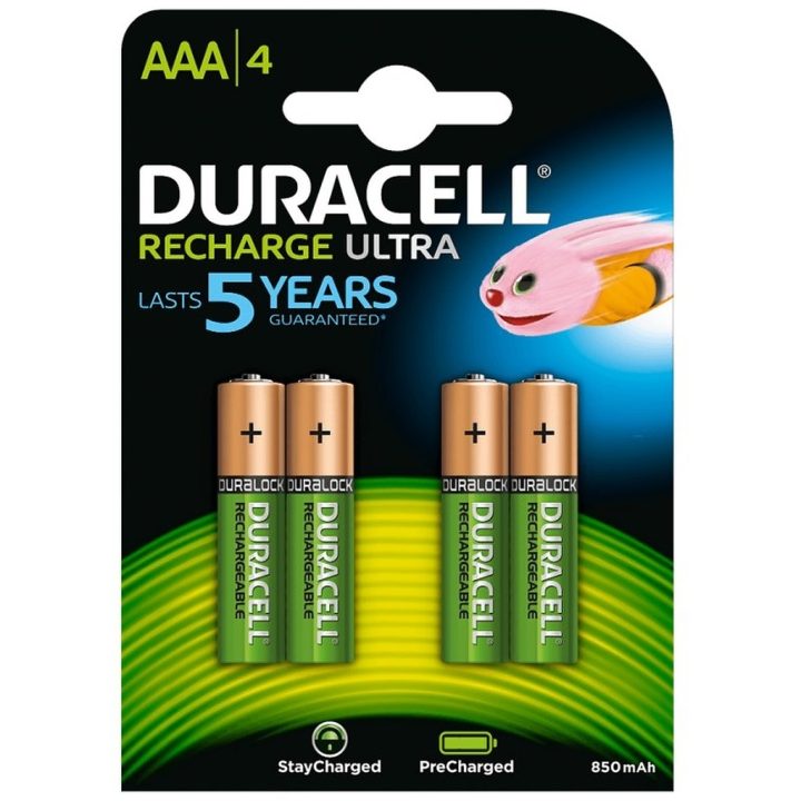 Duracell Pila Recargable HR03 AAA 900mAh Blister*4 (DURDLLR03P4B)