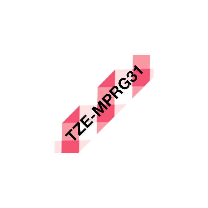 Brother TZE-MPRG31 Label Printer Tape Black on Red