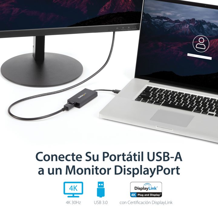 StarTech.com USB 3.0 to DisplayPort 4K Ultra HD Adapter - DisplayLink…